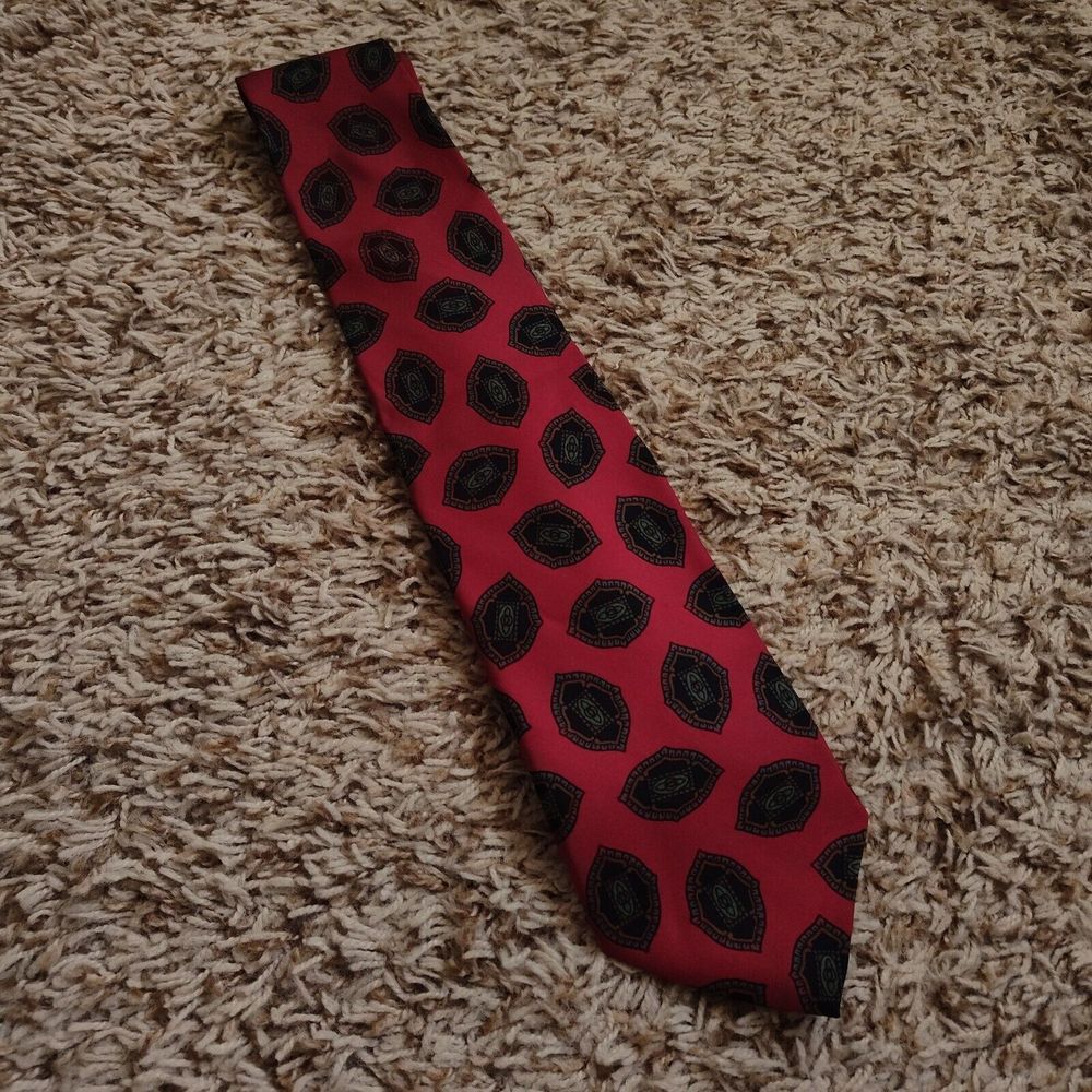Robert Talbott For Gaede's Red Petal Pattern Men Necktie